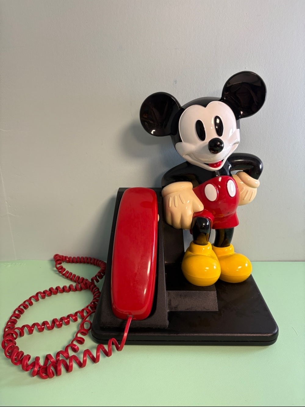 1994 Vintage Disney Mickey Mouse Corded Landline Telephone, AT&T Phone